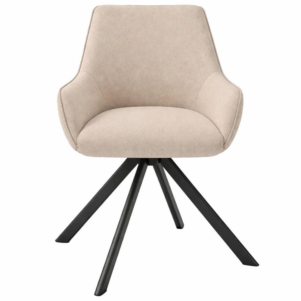 Lot de 6 chaises avec accoudoirs pivotantes à 360° pour salle à manger