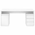 Bureau moderne avec rangements intégrés - Blanc laqué