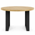 Table à Manger Ronde en Bois pour 4 Personnes 110 cm